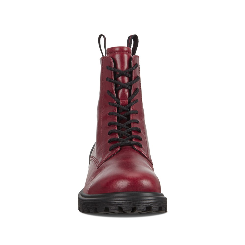 ECCO Womens Boots Burgundy - Tredtray - AKD-146850